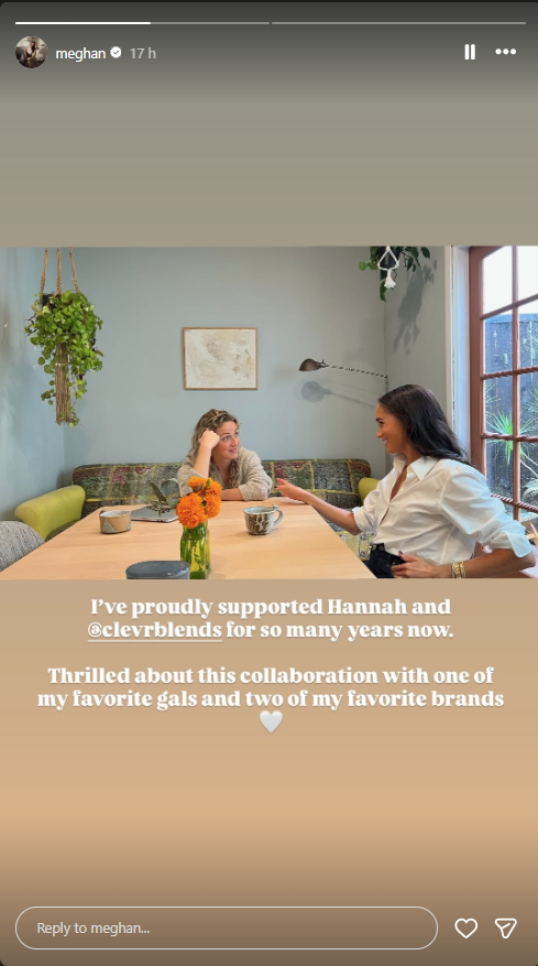 Meghan Markle announces collaboration with Clevr Blends founder Hannah Mendoza