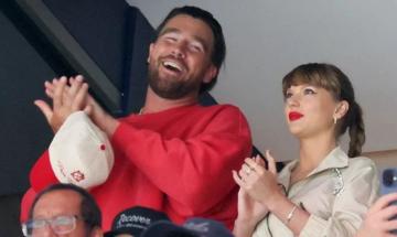 Taylor Swift makes airplane noises and feeds Travis Kelce spaghetti in viral clip