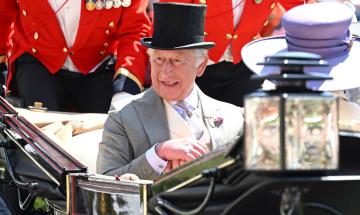 King Charles and Queen Camilla visit King's Trust stand at Royal Ascot
