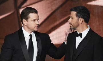 Matt Damon revives long-running Jimmy Kimmel feud with epic Trojan horse entrance
