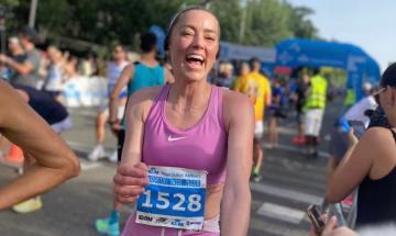 Amber Heard completes first 10K race in Madrid and celebrates with daughter