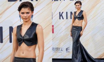 Zendaya serves web-worthy fashion moment in ultra low-rise leather set at 'Spider-Man' event
