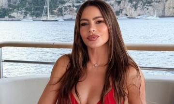 Sofía Vergara stuns in red bikini while celebrating 54th birthday on luxury yacht in Italy