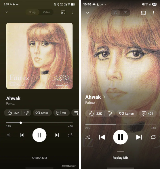 YouTube Music tests full-screen album art in design update