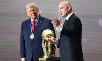 Donald Trump sparks reaction during World Cup trophy presentation