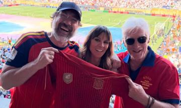 Richard Gere attends World Cup final with wife, her son