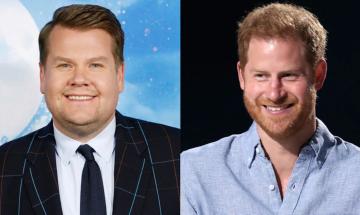 Prince Harry corrects James Corden over football terminology in US